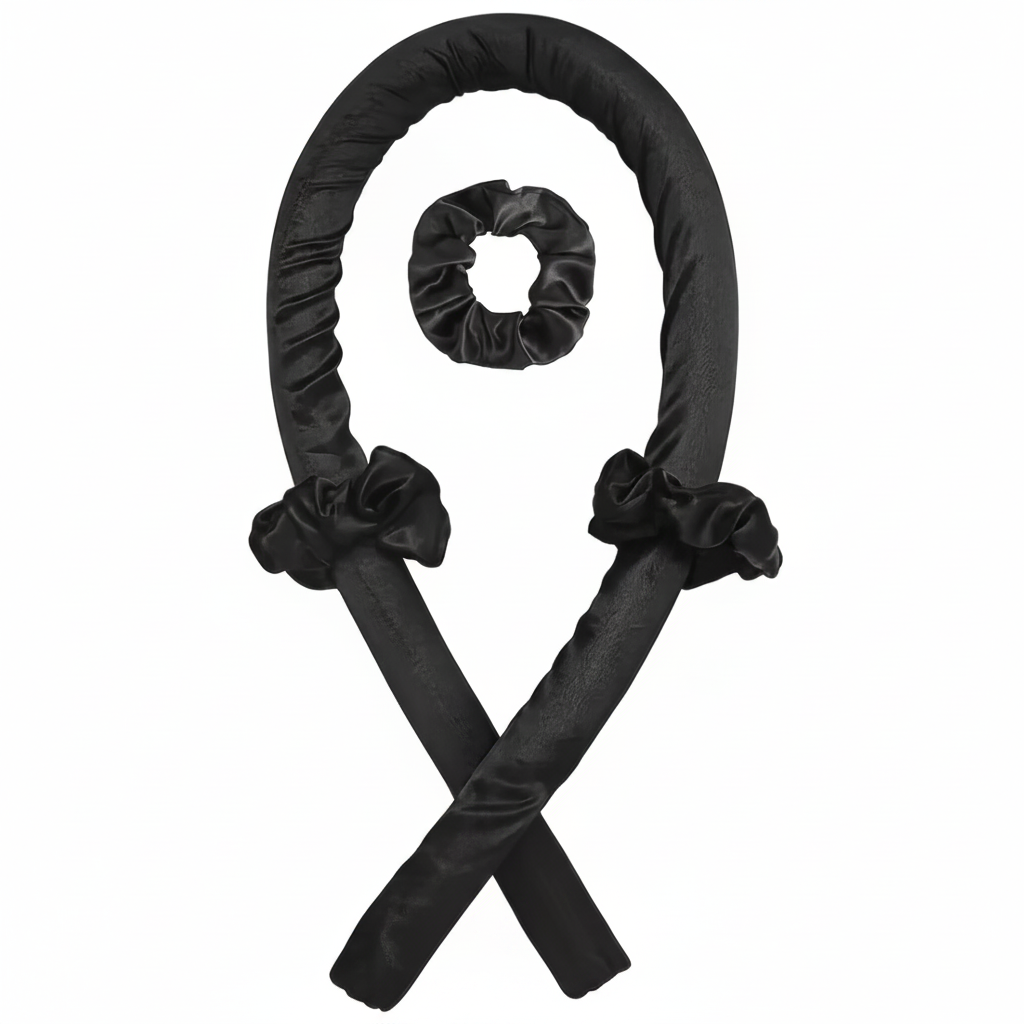 Black Heatless Curler Set