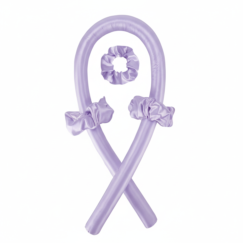 Purple Heatless Curler Set